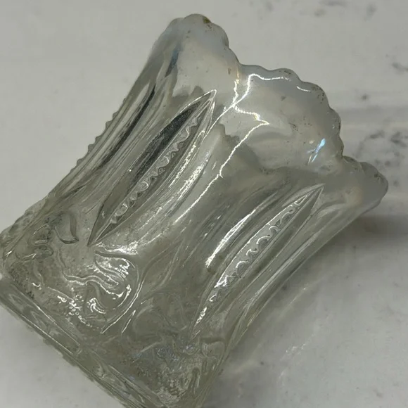 Victorian Toothpick Iris & Meander Clear Opalescent Glass Jefferson Glas… - Picture 7 of 8